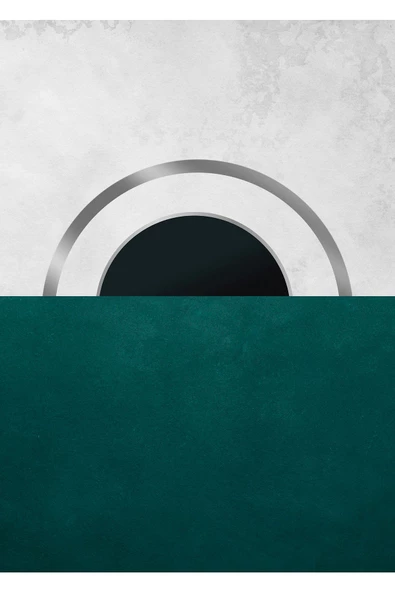 Harikabirev HARİKABİREV|GÜMÜŞ-TURKUAZ SOYUT KOMBİNİ|ÇERÇEVELİ CAM TABLO  3LÜ DİKEY - Resim 3