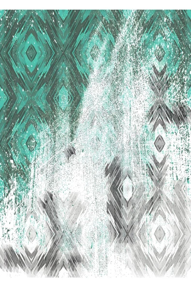 Harikabirev HARİKABİREV|GRİ-YEŞİL SOYUT DESEN ÇİÇEK KOMBİNİ|ÇERÇEVELİ CAM TABLO  3LÜ DİKEY - Resim 5