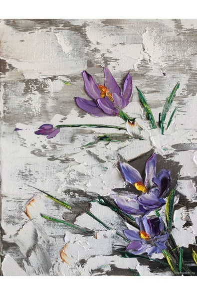 Harikabirev HARİKABİREV|GRİ-MOR ÇİÇEK BOYAMA GÖRÜNÜMLÜ KOMBİN|ÇERÇEVELİ CAM TABLO  3LÜ DİKEY - Resim 2