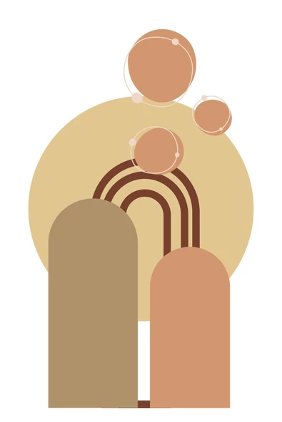 Harikabirev HARİKABİREV|KREM-BEYAZ-KAHVE SOYUT BOHEM SETİ |ÇERÇEVELİ CAM TABLO 3LÜ DİKEY - Resim 3