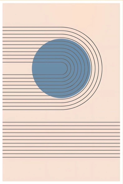 Harikabirev HARİKABİREV|MAVİ-TURUNCU SOYUT BOHEM KOMBİNİ 011 |ÇERÇEVELİ CAM TABLO 3LÜ DİKEY - Resim 4