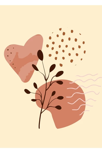 Harikabirev HARİKABİREV|KREM MİNİMALİST BOHEM SETİ |ÇERÇEVELİ CAM TABLO 3LÜ DİKEY - 4