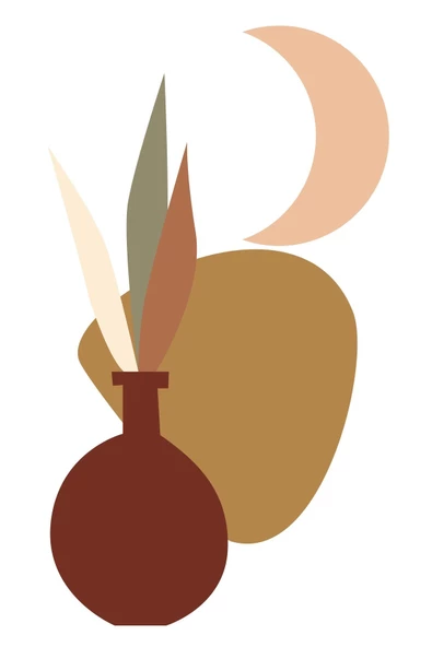 Harikabirev HARİKABİREV|KAHVE TONLAR BOHEM YAPRAKLI SET |ÇERÇEVELİ CAM TABLO 3LÜ DİKEY - Resim 2