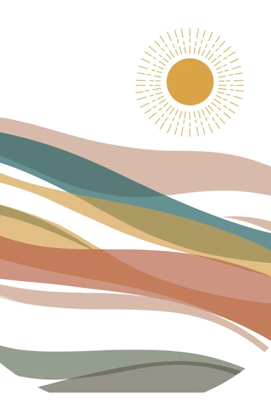 Harikabirev HARİKABİREV|SOFT PEMBE-MAVİ BOHEM KOMBİNİ|ÇERÇEVELİ CAM TABLO 3LÜ DİKEY - Resim 4