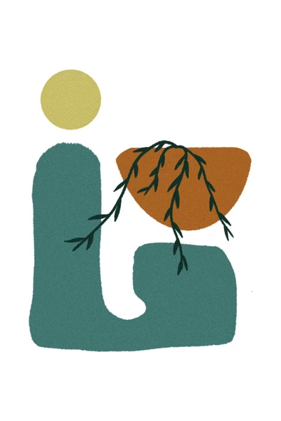 Harikabirev HARİKABİREV|TURKUAZ-HARDAL-PUDRA MİNİMALİST BOHEM SETİ 31 |ÇERÇEVELİ CAM TABLO 3LÜ DİKEY - Resim 2