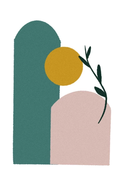 Harikabirev HARİKABİREV|TURKUAZ-HARDAL-PUDRA MİNİMALİST BOHEM SETİ 31 |ÇERÇEVELİ CAM TABLO 3LÜ DİKEY - Resim 3