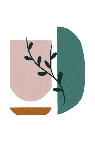 Harikabirev HARİKABİREV|TURKUAZ-HARDAL-PUDRA MİNİMALİST BOHEM SETİ 31 |ÇERÇEVELİ CAM TABLO 3LÜ DİKEY - Resim 4