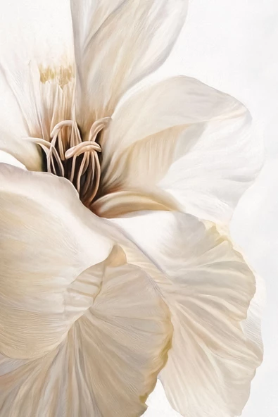 Harikabirev HARİKABİREV|TURUNCU-KREM SOFT RENK ÇİÇEK YAPRAK SETİ 3 |ÇERÇEVELİ CAM TABLO 3LÜ DİKEY - Resim 3