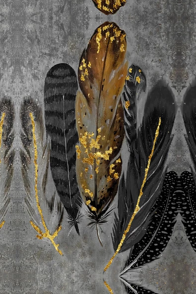 Harikabirev HARİKABİREV|GRİ-SİYAH -GOLD SOFT RENK SOYUT SETİ 04 |ÇERÇEVELİ CAM TABLO 3LÜ DİKEY - Resim 2