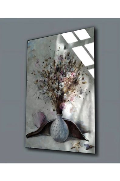 Harikabirev HARİKABİREV|KIRILMAZ CAM (TEMPERLİ) ACYRLİC GÖRÜNÜM ÇİÇEK TABLOSU 01 |TMTEKLİ