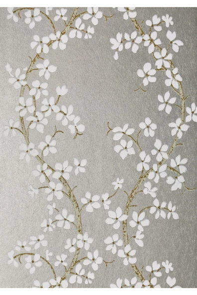 Harikabirev HARİKABİREV|GRİ-BEYAZ ÇİÇEK KOMBİNİ YENİ|ÇERÇEVELİ CAM TABLO  2Lİ DİKEY - Resim 2