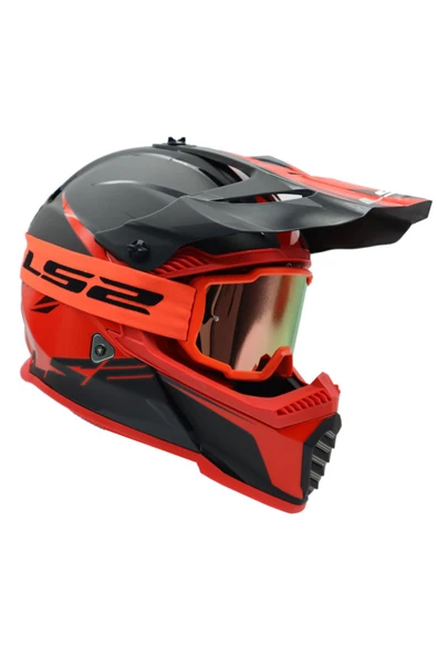 LS2 CHARGER MOTO KROSS GÖZLÜK GOGGLES (IRIDIUM CAMLI) - 4