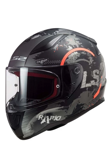 LS2 Rapıd Cırcle -turuncu Kask