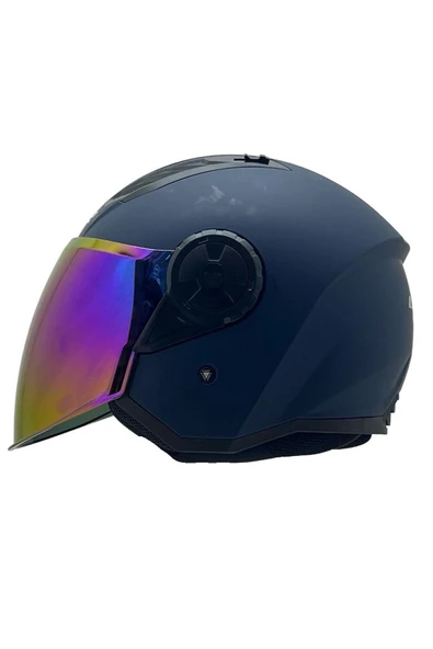 LS2 AIRFLOW 2 MAT NAVY MAVİ KASK GÖKKUŞAĞI CAM