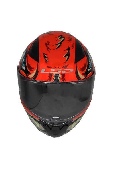 LS2 Rapıd 2 Spox  Full Face Motosiklet Kaskı  Kırmızı-gri - 4