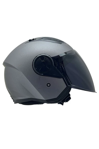 LS2 AIRFLOW 2 MAT TITANIUM KASK SİYAH CAM - 2