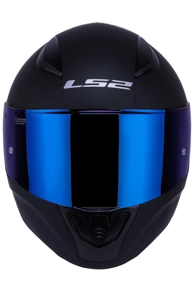 LS2 Rapıd 2 Mat Siyah Fullface Motosiklet Kaskı Mavi Camlı - 3