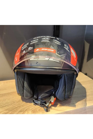 LS2 AİRFLOW 2 SOLİD MAT SİYAH ÇENESİZ KASK - 3