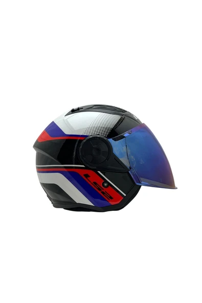 LS2 AIRFLOW 2 RUSH BEYAZ-MAVİ-KIRMIZI KASK - Resim 3