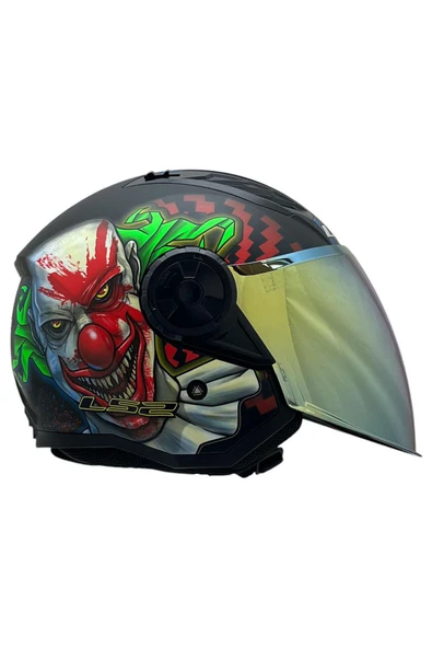 LS2 AIRFLOW 2 HAPPY DREAMS KASK SİYAH CAM - Resim 6