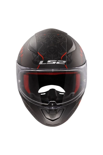 LS2 Rapıd Takaroa Mat Siyah-kırmızı Kask - 6