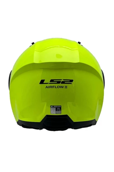 LS2 AIRFLOW 2 NEON SARI KASK SİYAH CAM - Resim 2
