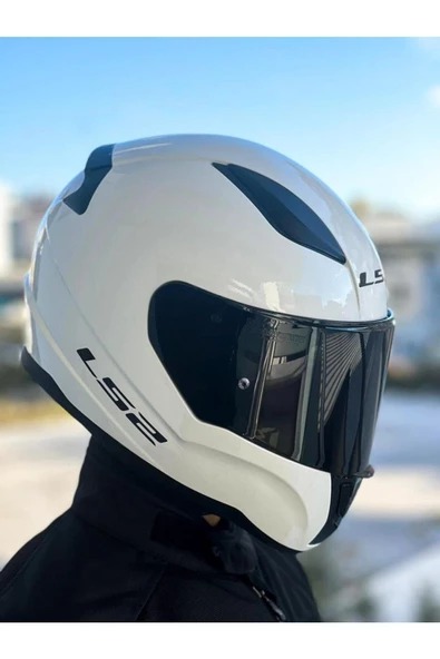 LS2 Rapid 2 Beyaz Kask Siyah Vizörlü - 2