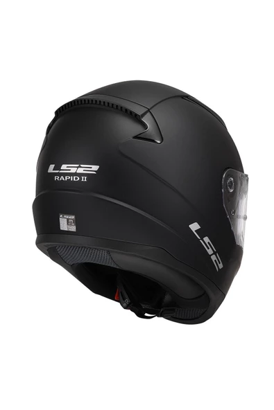LS2 Rapid 2 Mat Siyah Motosiklet Kaskı - 3