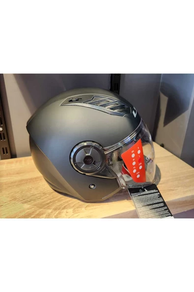 LS2 AİRFLOW 2 SOLİD MAT SİYAH ÇENESİZ KASK - 2