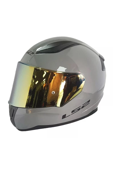 LS2 Rapıd 2 Nardo Gri Fullface Motosiklet Kaskı Gold Camlı - 3