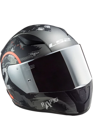 LS2 RAPID 2 CIRCLE  FULLFACE MOTOSİKLET KASKI GRİ CAMLI - 3