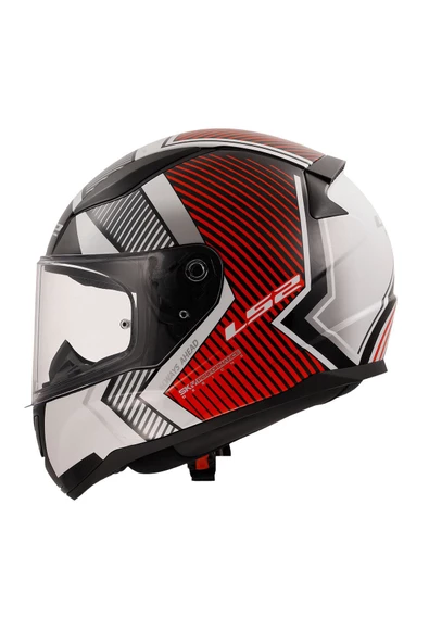 LS2 Rapid 2 Extra Kapalı Kask Beyaz-kırmızı - 3