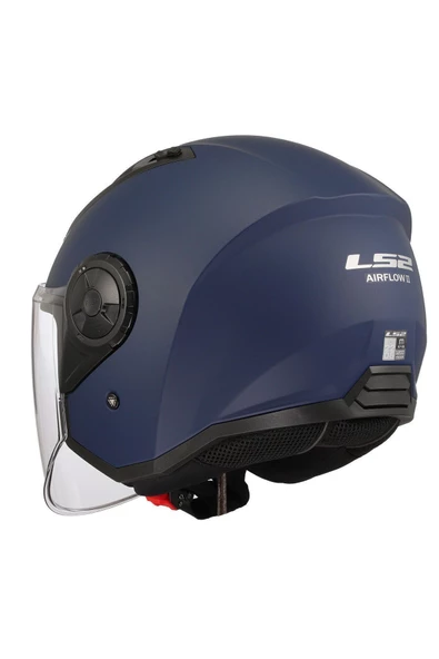 LS2 AIRFLOW 2 MAT NAVY MAVİ AÇIK MOTOSİKLET KASKI - Resim 3
