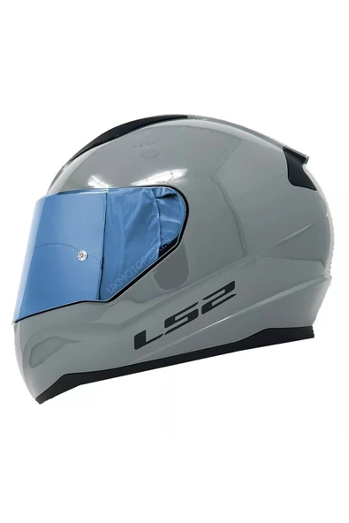 LS2 Rapıd 2 Nardo Gri Fullface Motosiklet Kaskı Mavi Camlı