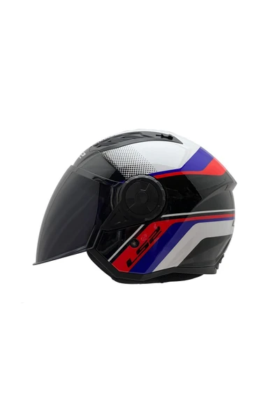 LS2 AIRFLOW 2 RUSH BEYAZ-MAVİ-KIRMIZI KASK - Resim 6