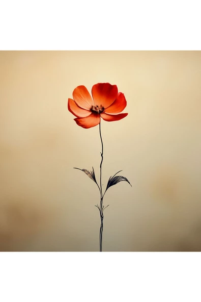 Harikabirev HARİKABİREV|KIRMIZI ÇİÇEK KOMBİNİ YENİ 001 |ÇERÇEVELİ CAM TABLO  2Lİ DİKEY - Resim 2