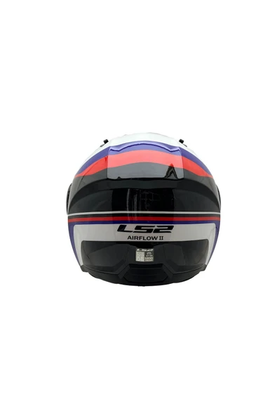 LS2 AIRFLOW 2 RUSH BEYAZ-MAVİ-KIRMIZI KASK - Resim 4