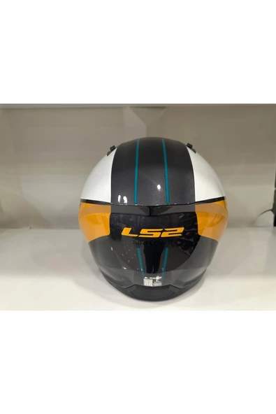 LS2 KASK LS2 AIRFLOW 2 COVER SİYAH-BEYAZ-GOLD PARLAK - 3