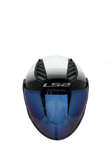 LS2 AIRFLOW 2 RUSH BEYAZ-MAVİ-KIRMIZI KASK - Resim 2