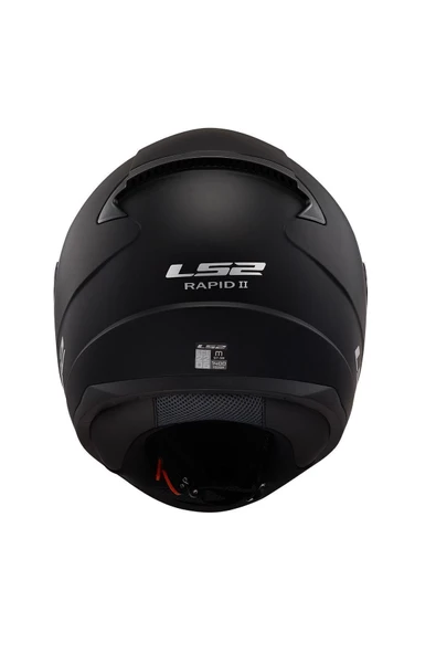 LS2 Rapıd 2 Mat Siyah Fullface Motosiklet Kaskı Mavi Camlı - 4