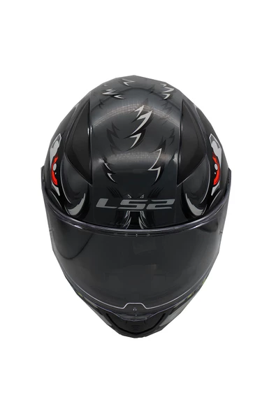 LS2 Rapıd 2 Spox  Full Face Motosiklet Kaskı  Gri-kırmızı - 3
