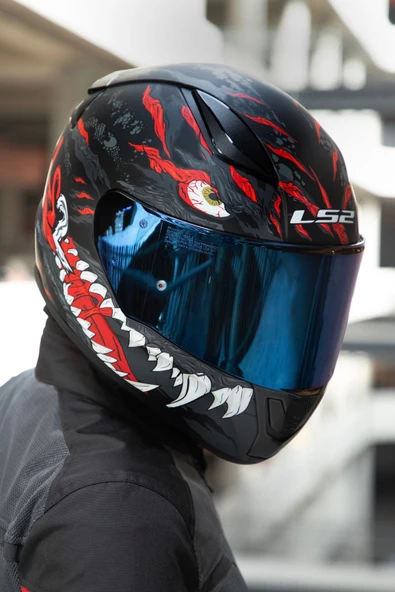 LS2 RAPID 2 KAIJU MAT SİYAH-KIRMIZI-BEYAZ KASK ürün görseli