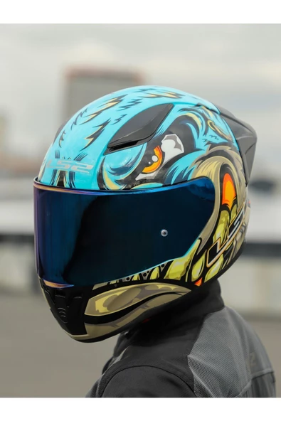 LS2 RAPID 2 RACE NEO MAVİ-MOR KASK - 3