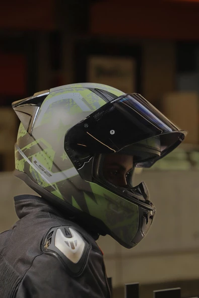 LS2 RAPID 2 RACE THUNDER  BIRDS MAT YEŞİL-SİYAH-GRİ KASK - 5