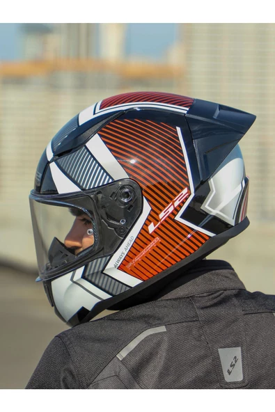 LS2 RAPID 2 RACE EXTRA BEYAZ-KIRMIZI KASK