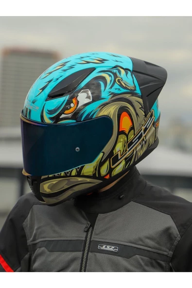 LS2 RAPID 2 RACE NEO MAVİ-MOR KASK - 2