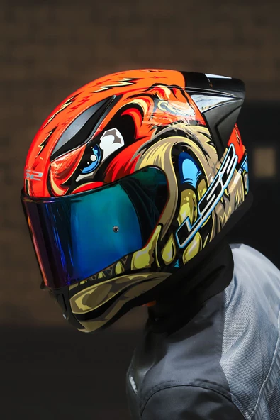 LS2 RAPID 2 RACE SPOX KIRMIZI-GRİ KASK - 2