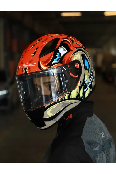 LS2 RAPID 2 SPOX KIRMIZI-GRİ KASK - Resim 8