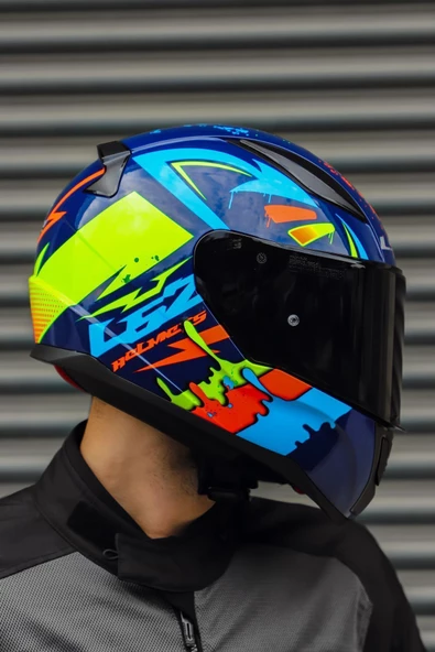 LS2 RAPİD TAGLINE MAVİ-NEON SARI - Resim 2