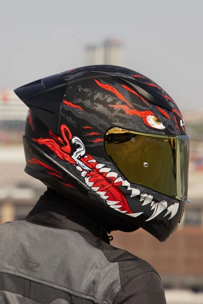 LS2 RAPID 2 RACE KAIJU MAT SİYAH-KIRMIZI-BEYAZ KASK